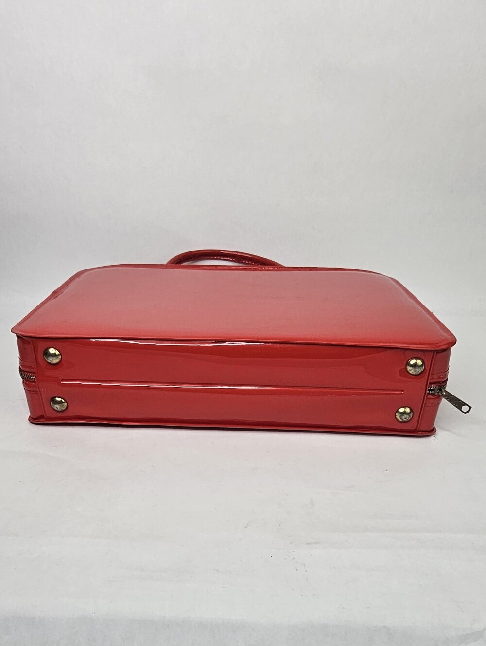 Tolin Vintage 1960 Red Patent Travel Case Tote - Picture 6 of 13